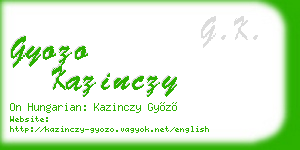 gyozo kazinczy business card