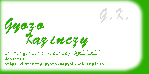 gyozo kazinczy business card